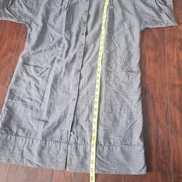 FRENCH CONNECTION GRAY BUTTON DOWN TOP - Picture 6 of 9